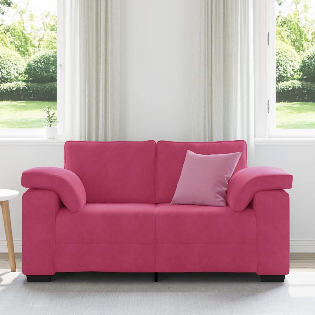 vidaXL Loveseat Sofa Wijnrood 120 cm Fluweel