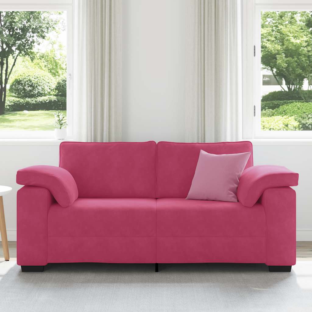 vidaXL Loveseat Sofa Wijnrood 140 cm Fluweel