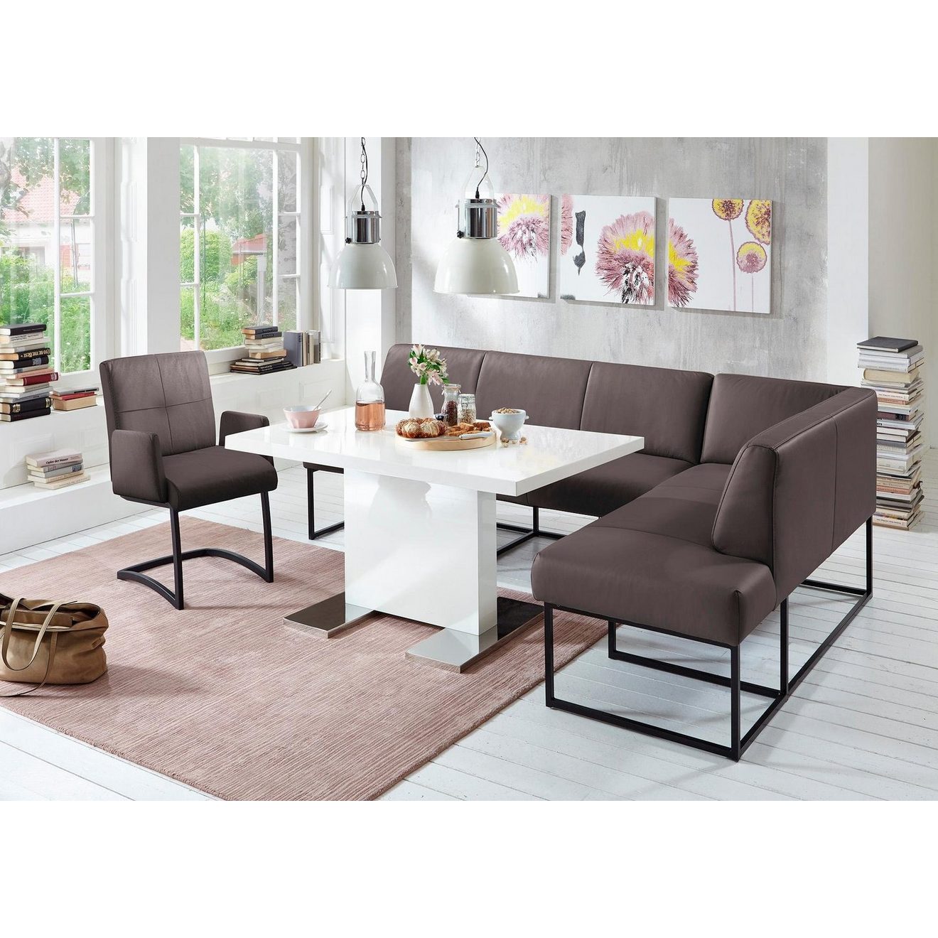 Exxpo - sofa fashion Hoekbank Affogato, comfortabel en elegant, hoogwaardige afwerking