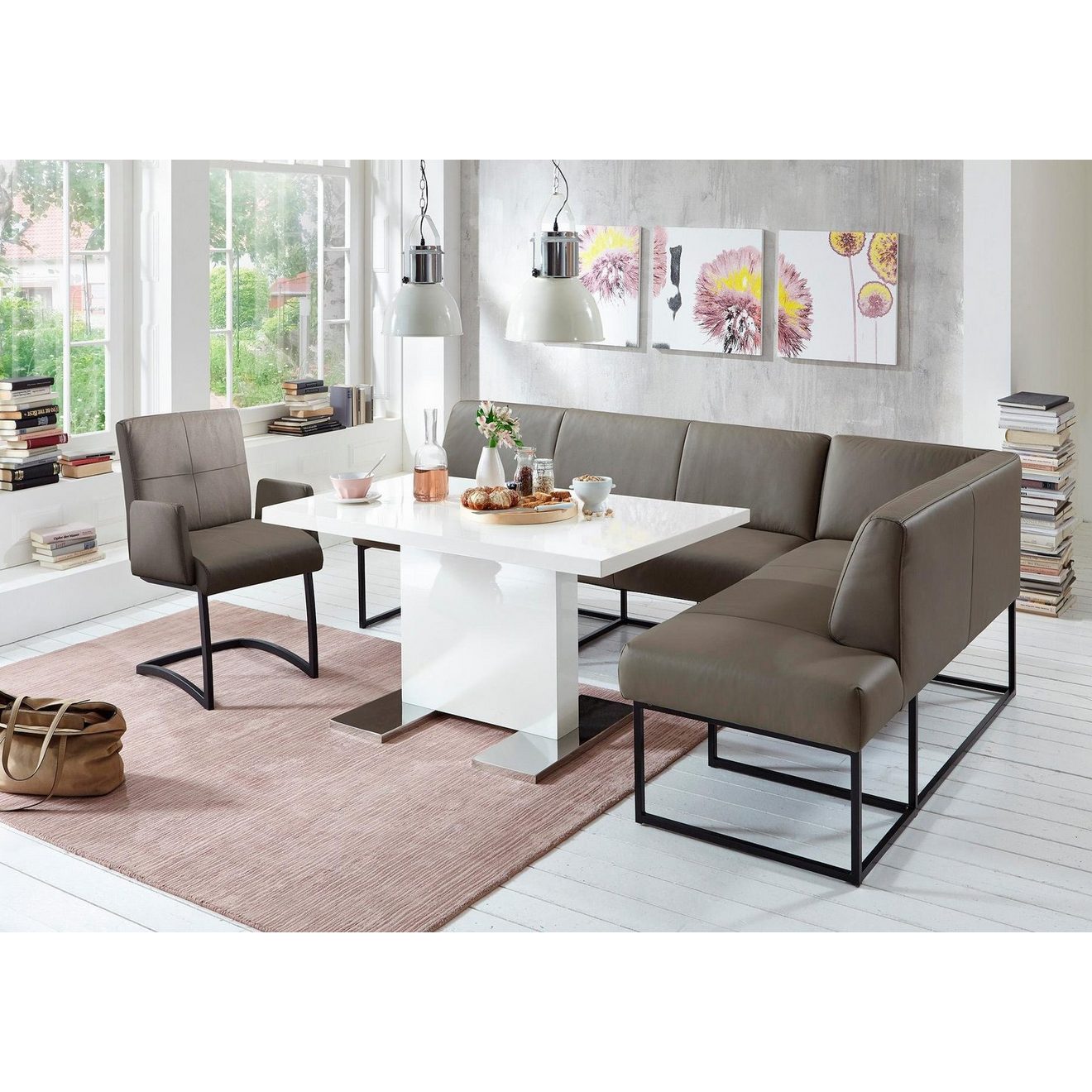 Exxpo - sofa fashion Hoekbank Affogato, comfortabel en elegant, hoogwaardige afwerking
