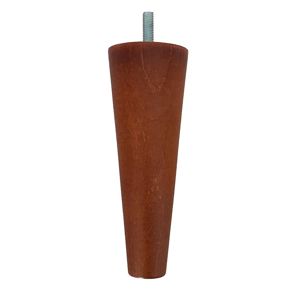 Furniture Legs Europe Meubelpoot kersen conisch Ø 6 cm / 3 cm en hoogte 16 cm van massief hout (M8)