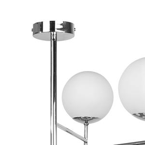 Domiluce Deckenlampe Korek, chrom/wei&szlig;, Glas, 75 cm, 7-flg., E14