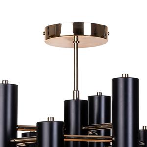 Domiluce Deckenleuchte Orino, schwarz/gold, Metall, 7-flg., GU10