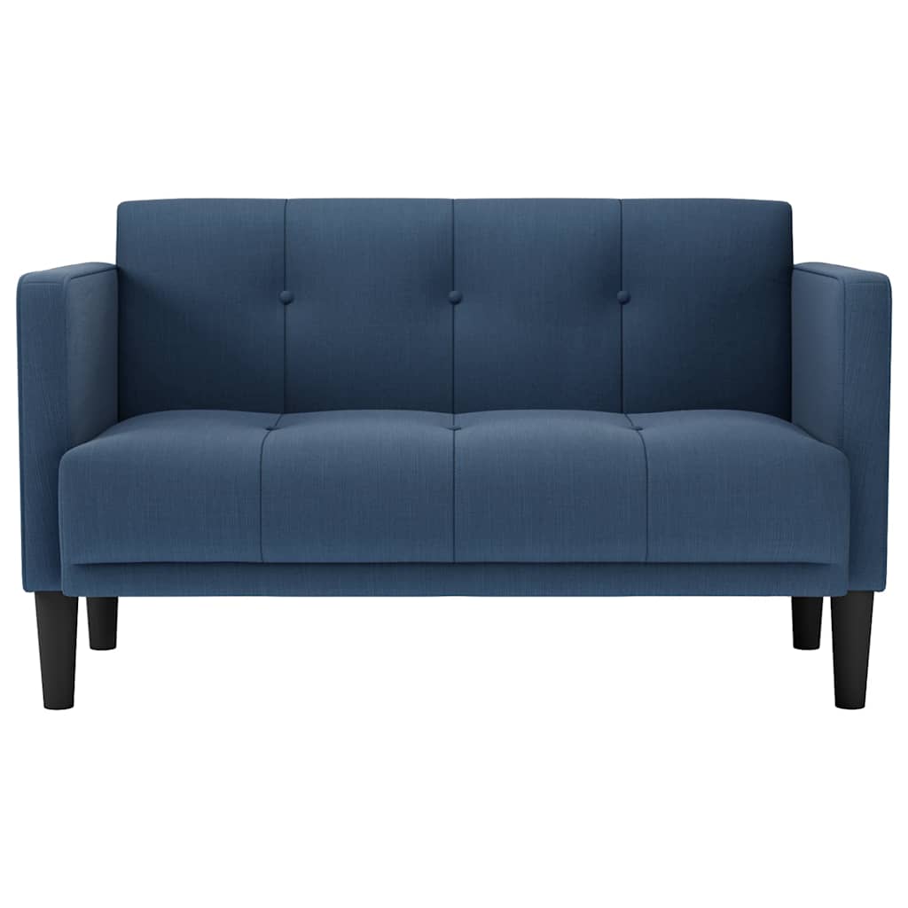 vidaXL Loveseat bank blauw 111 cm stof