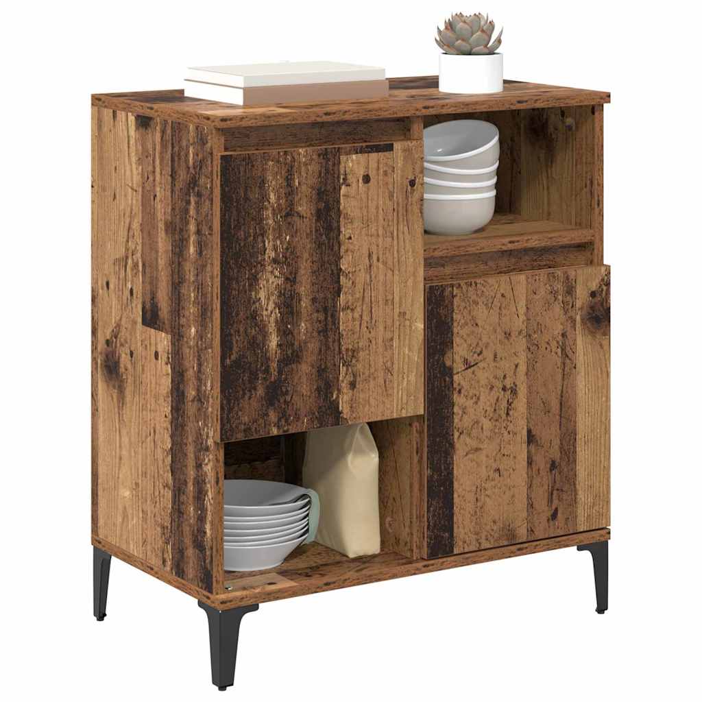 vidaXL Dressoir Oud hout 60 x 35 x 70 cm Bewerkt hout