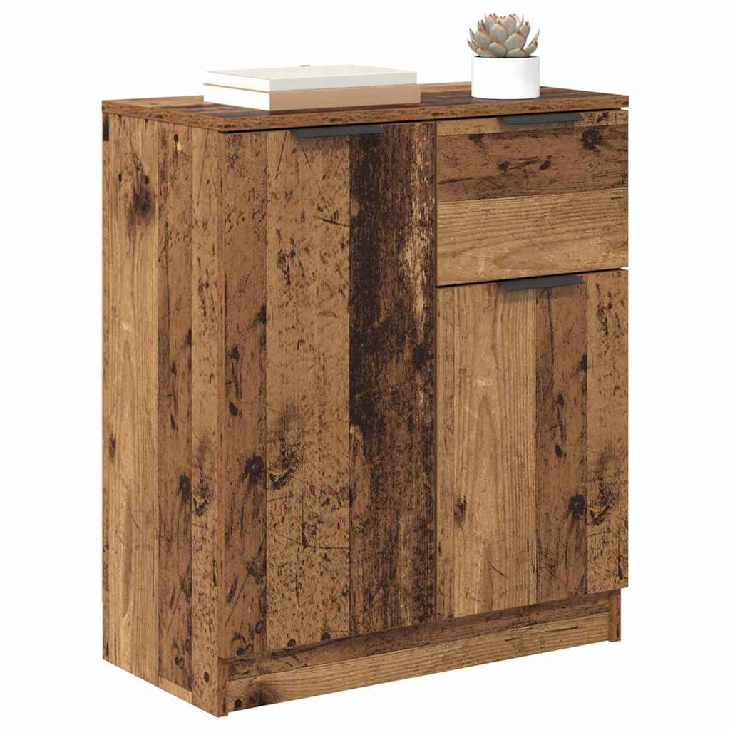 vidaXL Dressoir met lade Oud hout 60 x 30 x 70 cm Bewerkt hout