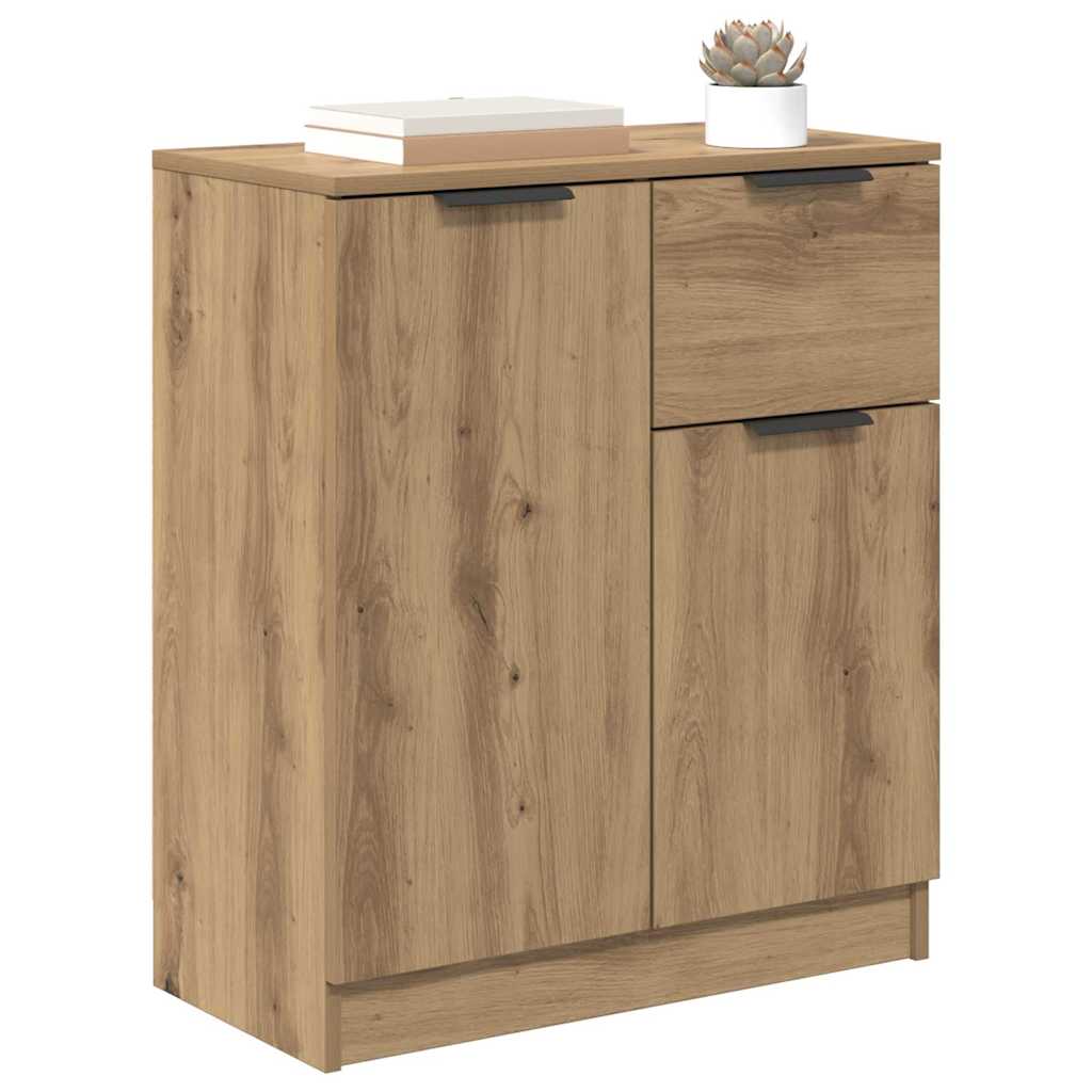 vidaXL Dressoir artisanaal eikenkleurig 60 x 30 x 70 cm Bewerkt hout