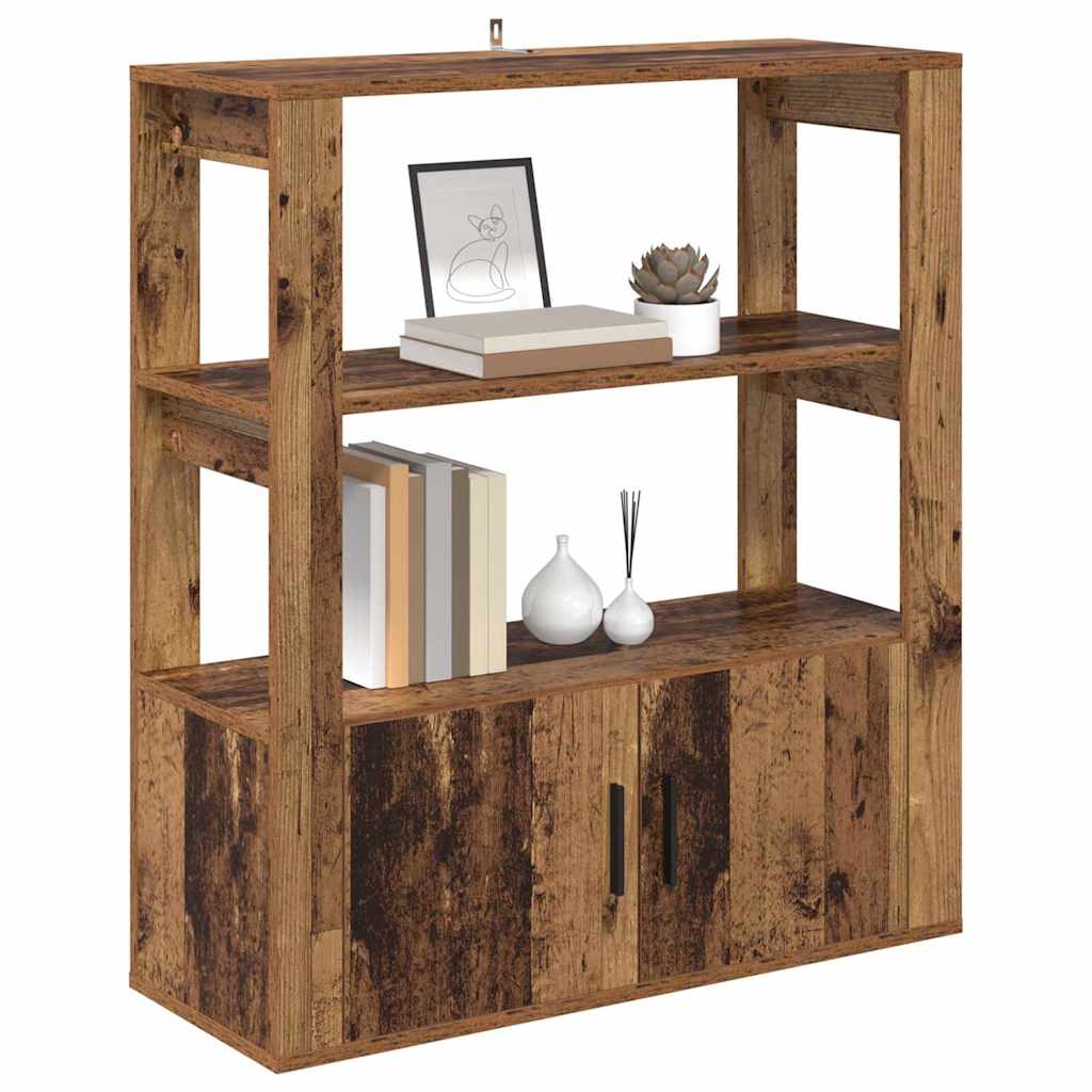 vidaXL Dressoir Oud hout 30 x 80 x 90 cm Bewerkt hout