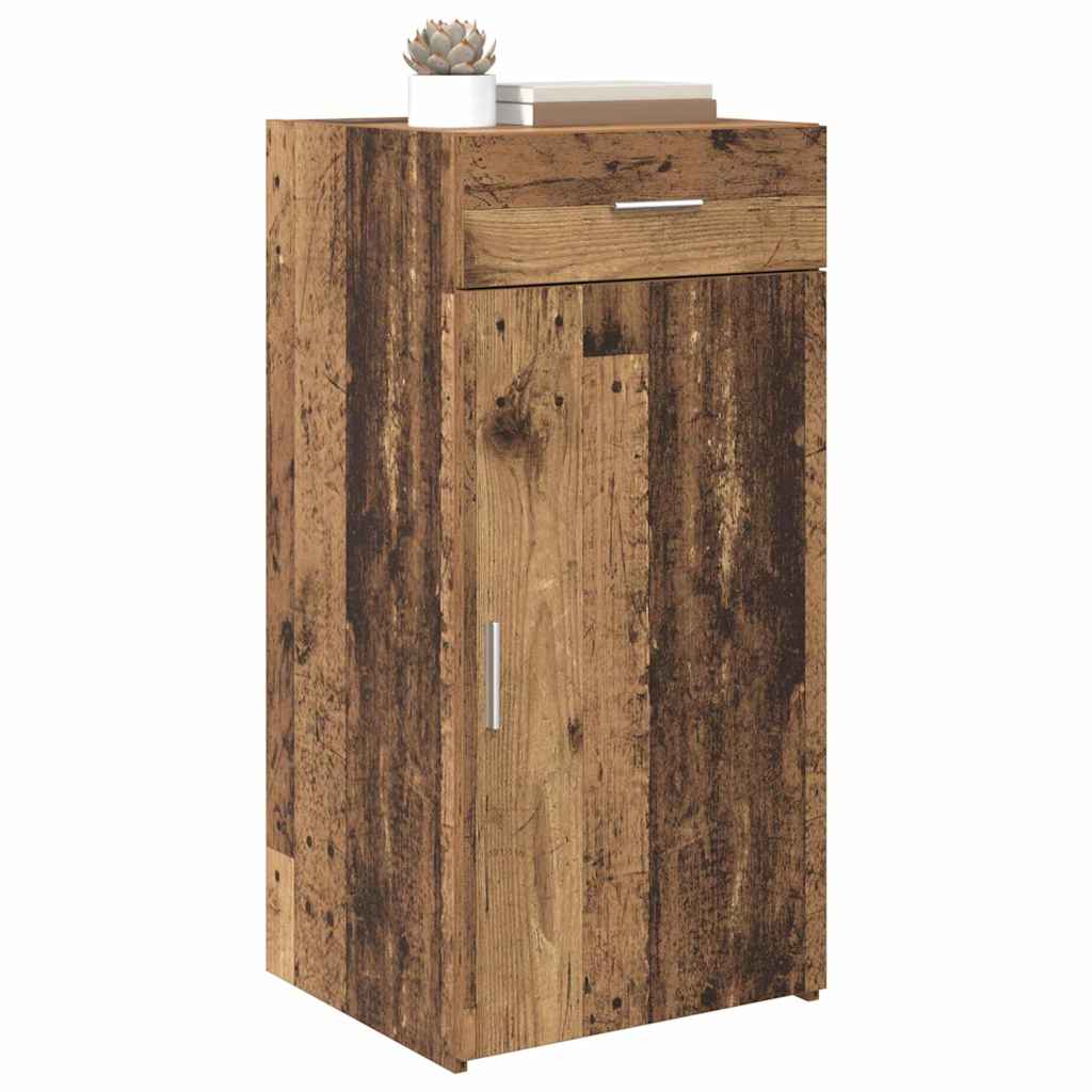 vidaXL Dressoir met lade Oud hout 42,5 x 40 x 93 cm Bewerkt hout
