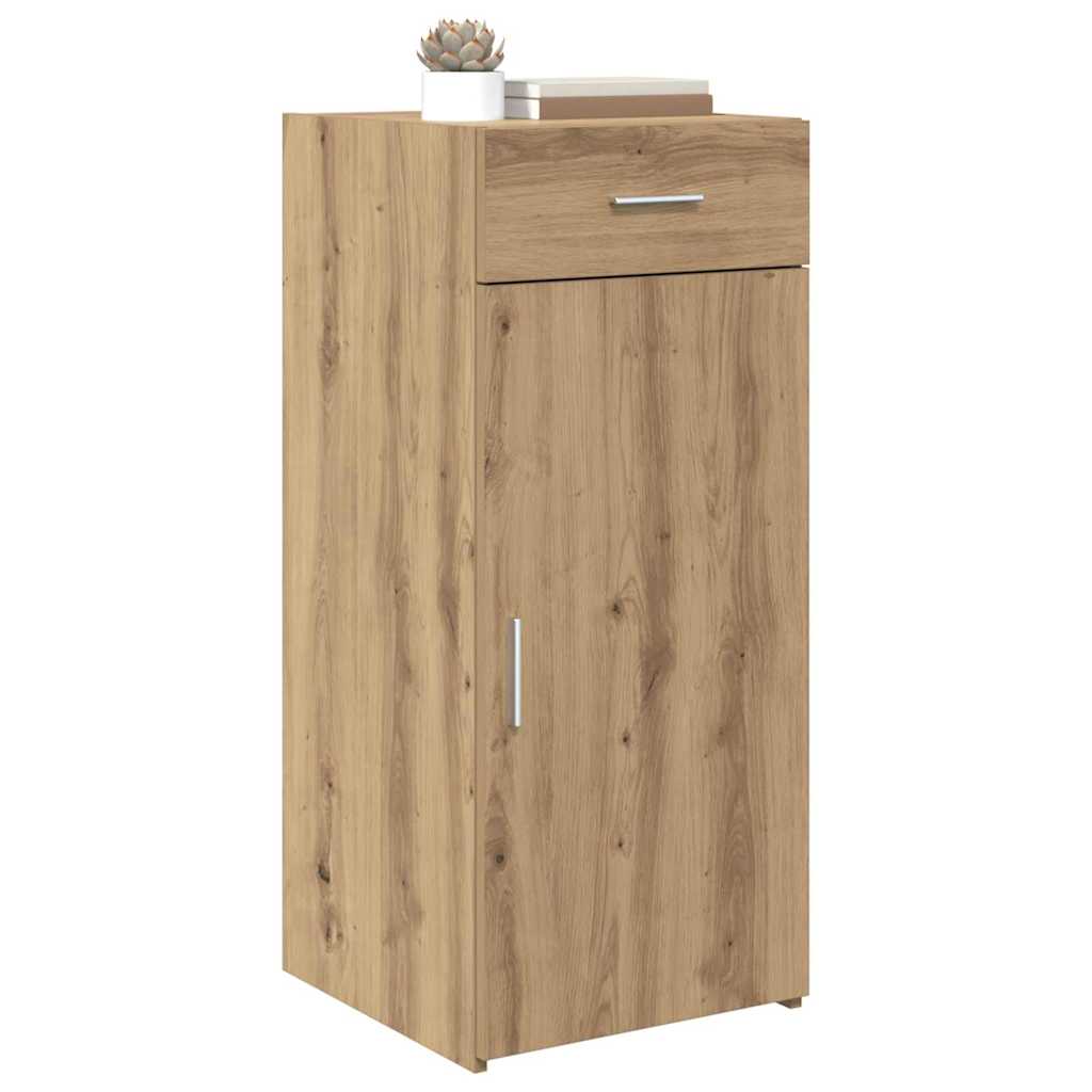 vidaXL Dressoir met lade Zwart eiken 42,5 x 40 x 93 cm Bewerkt hout
