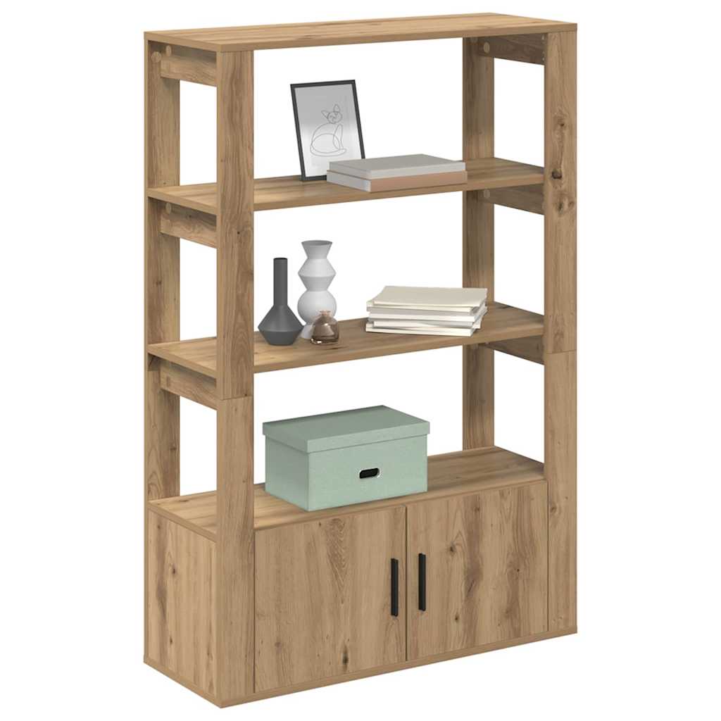vidaXL Dressoir artisanaal eikenkleurig 30 x 80 x 119,5 cm
