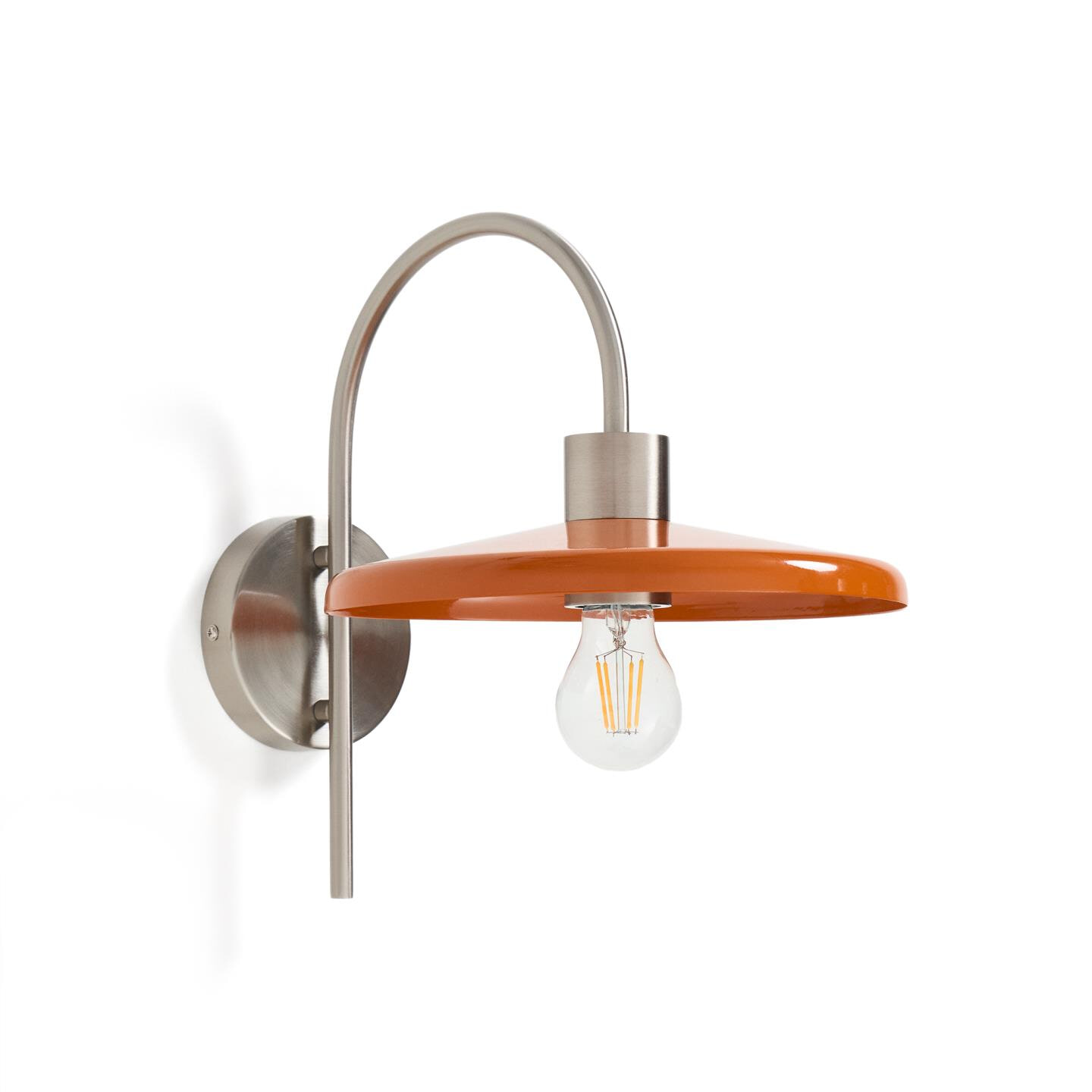 Kave Home Wandlamp Nuvira Gesatineerd metaal - Oranje