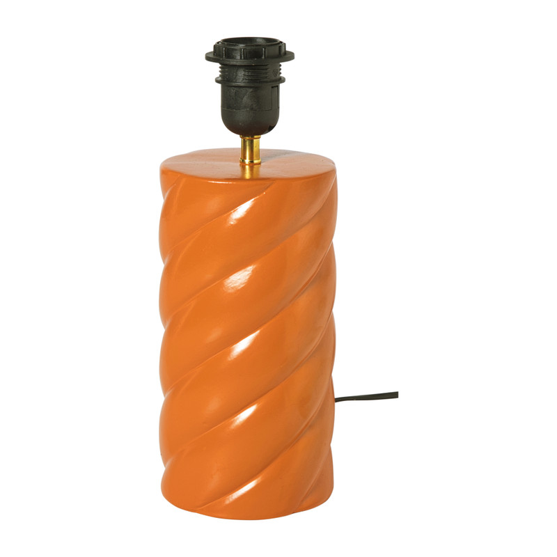 Xenos Lampvoet spekje - oranje - ø11x32 cm