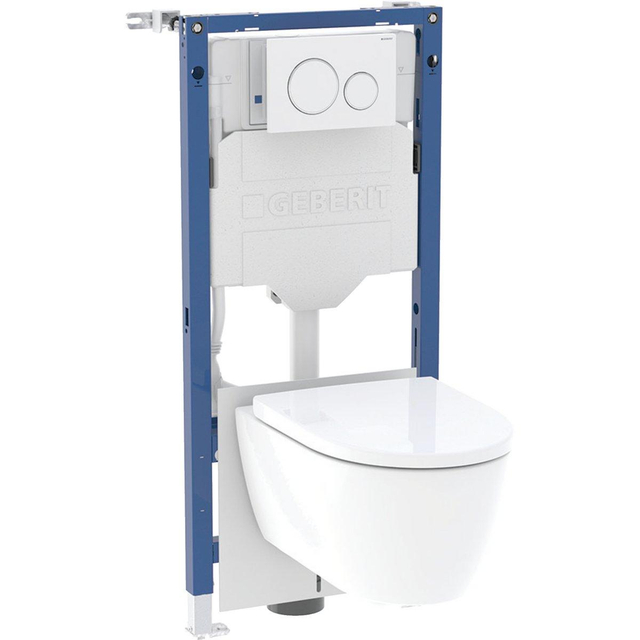 Geberit Duofixsigma12 cm, sigma20, wit ring mat wit, icon wc rimfree 118.404.11.3