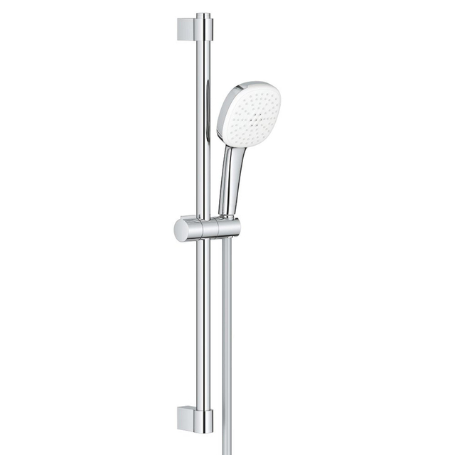 Grohe Tempesta 110 Cube Glijstangset - 60cm - vierkante handdouche - 2 straalsoorten - 8.0 l/min - gladde doucheslang - chroom 26748003