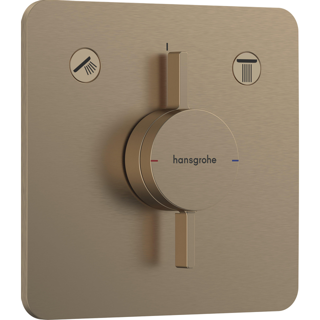 Hansgrohe Duoturn Q inbouwkraan voor 2 functies brushed bronze 75414140