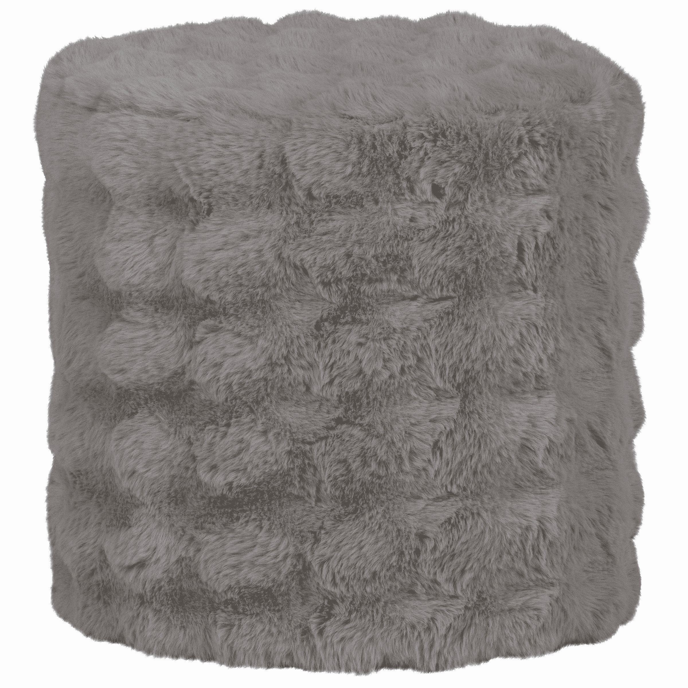 WOOOD Poef Olven Fluffy stof - Naturel
