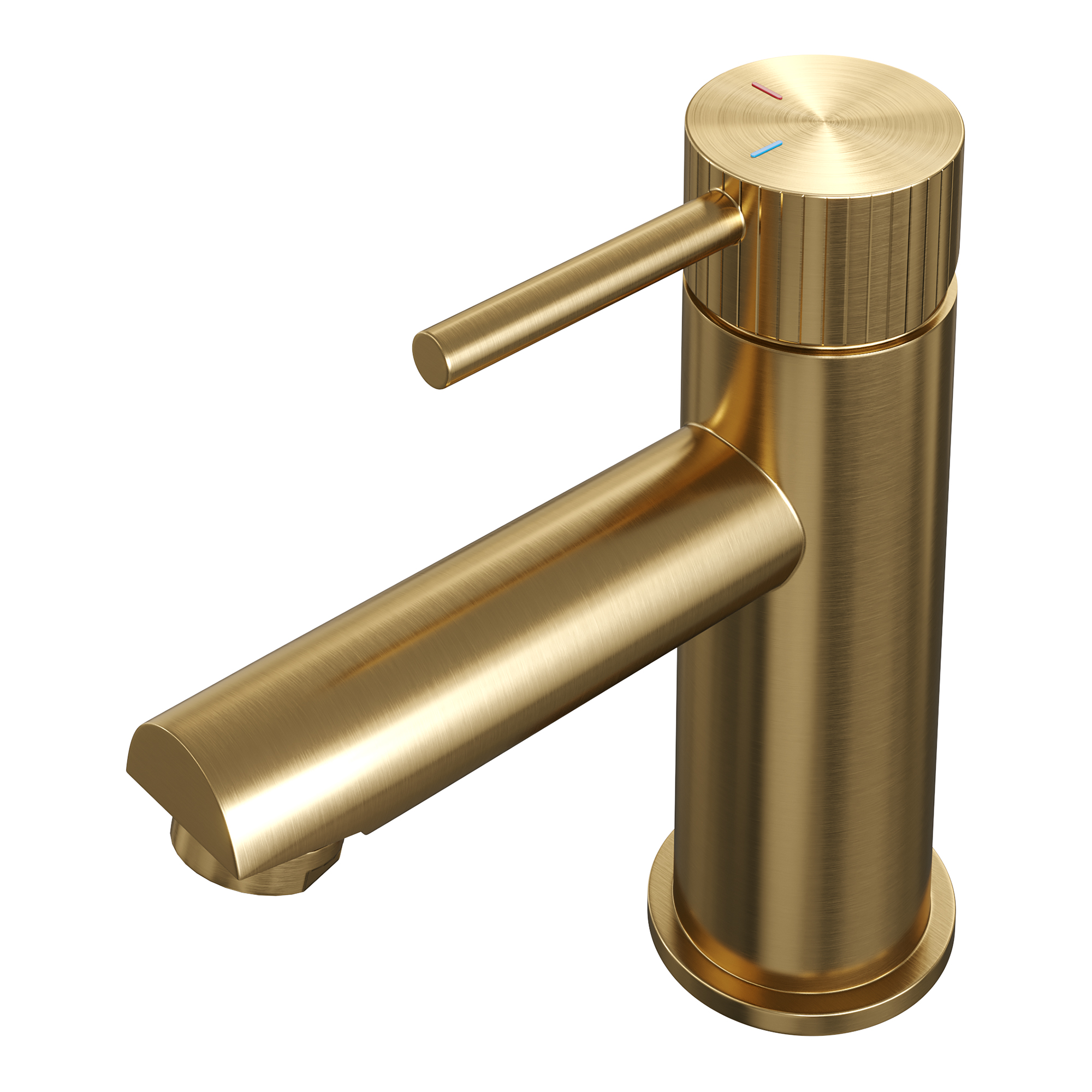 Brauer Stripe lage opbouw wastafelmengkraan model A goud geborsteld PVD