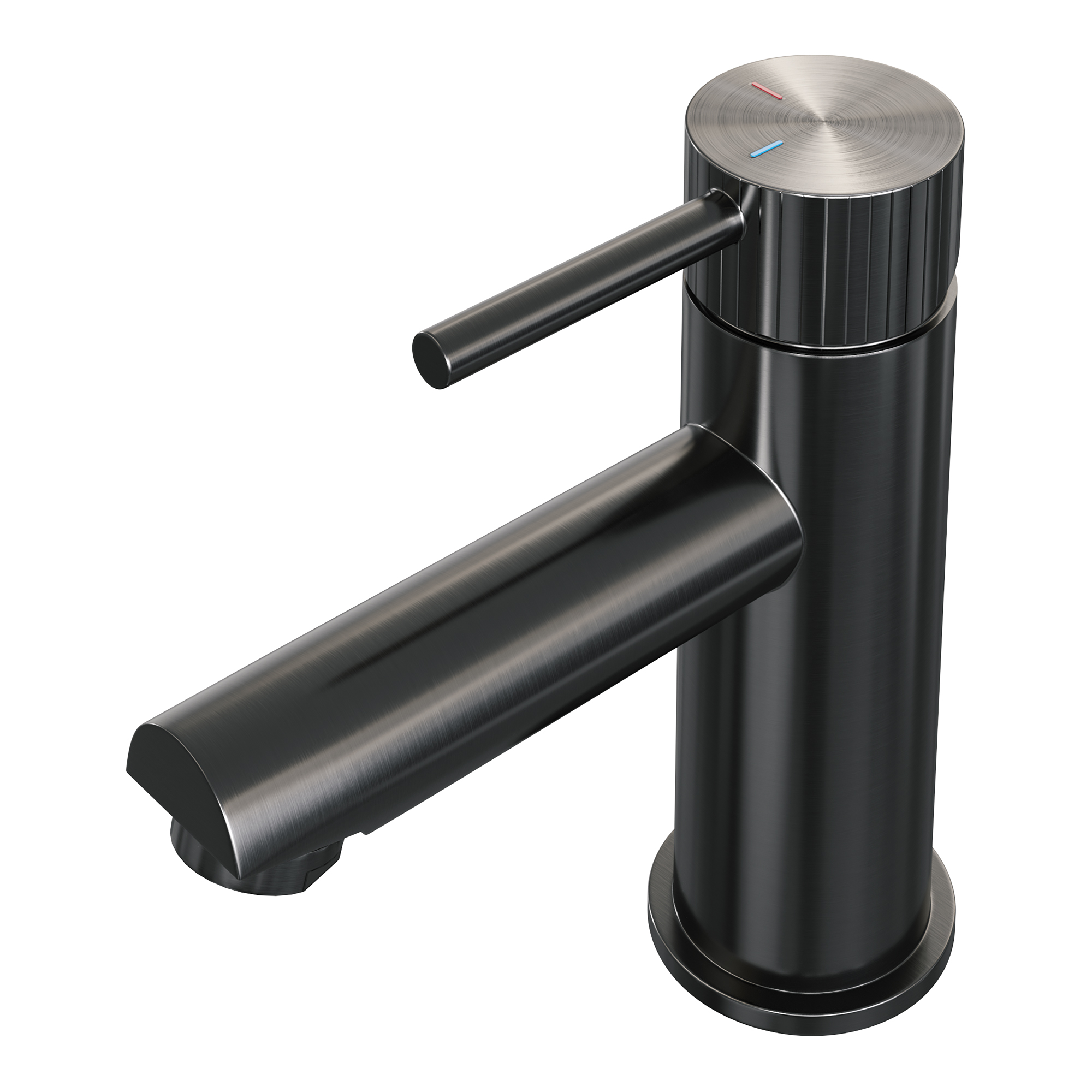 Brauer Stripe lage opbouw wastafelmengkraan model A gunmetal geborsteld PVD