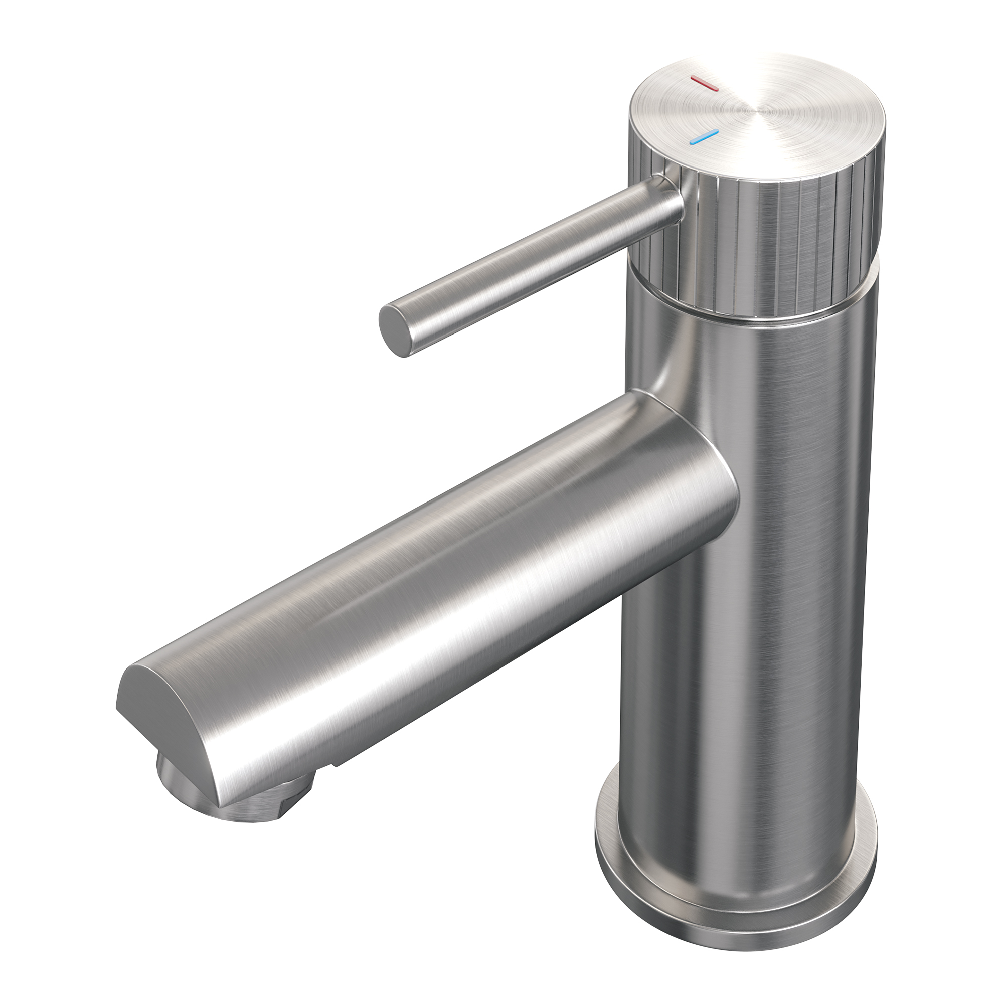 Brauer Stripe lage opbouw wastafelmengkraan model A RVS-kleurig geborsteld PVD