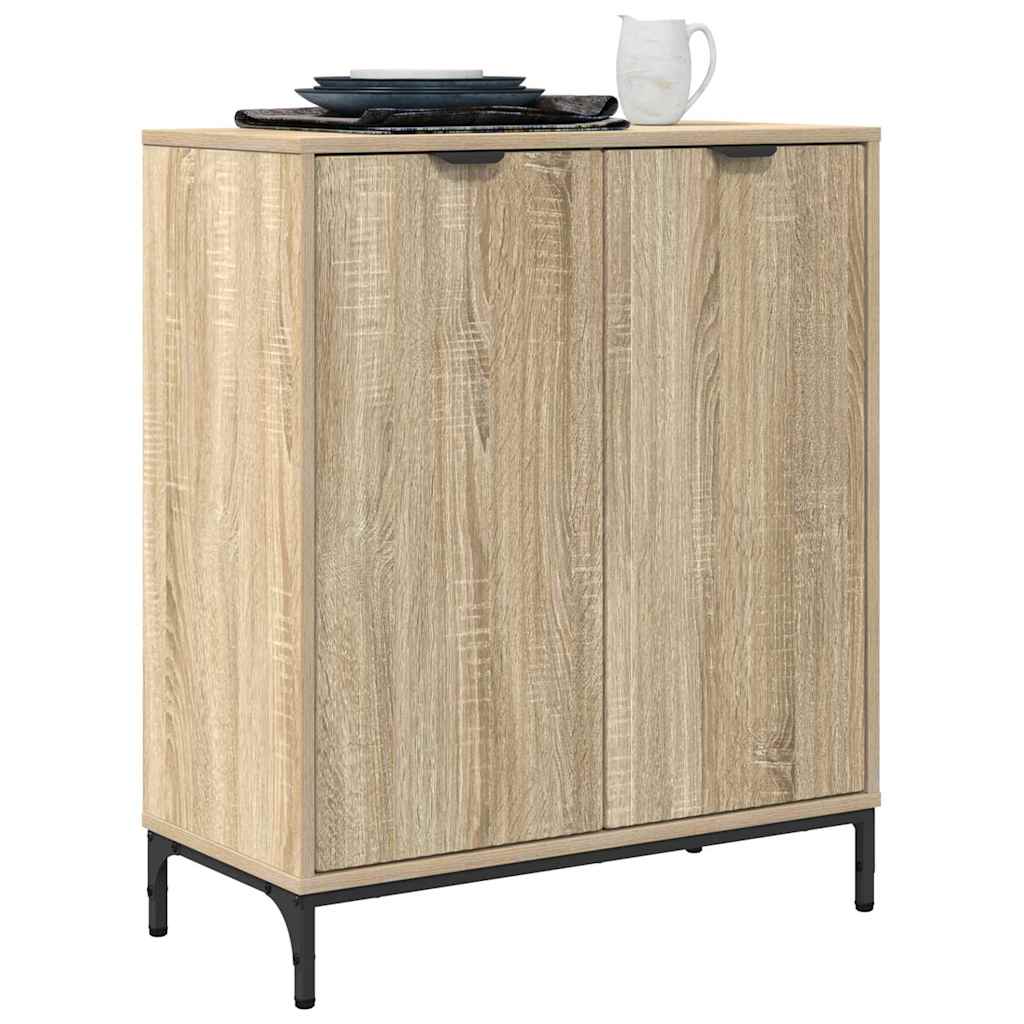 vidaXL Dressoir Sonoma eiken 69.5 x 33 x 82 cm Bewerkt hout
