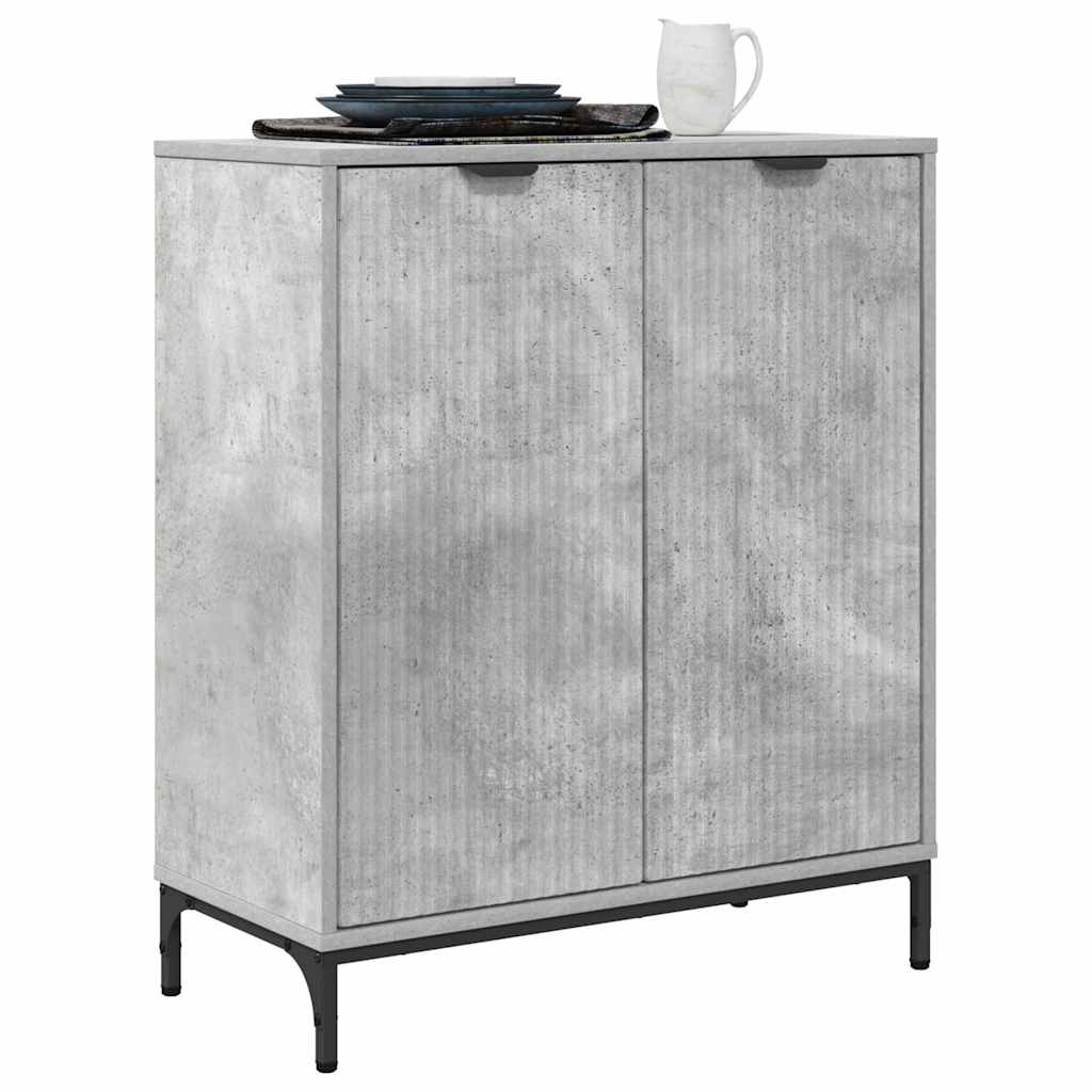 vidaXL Dressoir Betongrijs 69.5 x 33 x 82 cm Bewerkt hout