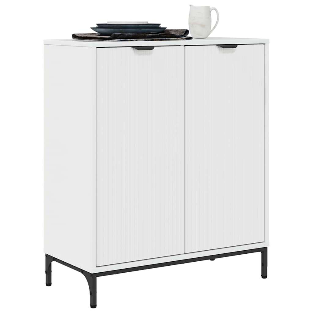 vidaXL Dressoir Hoogglans wit 69.5 x 33 x 82 cm Bewerkt hout