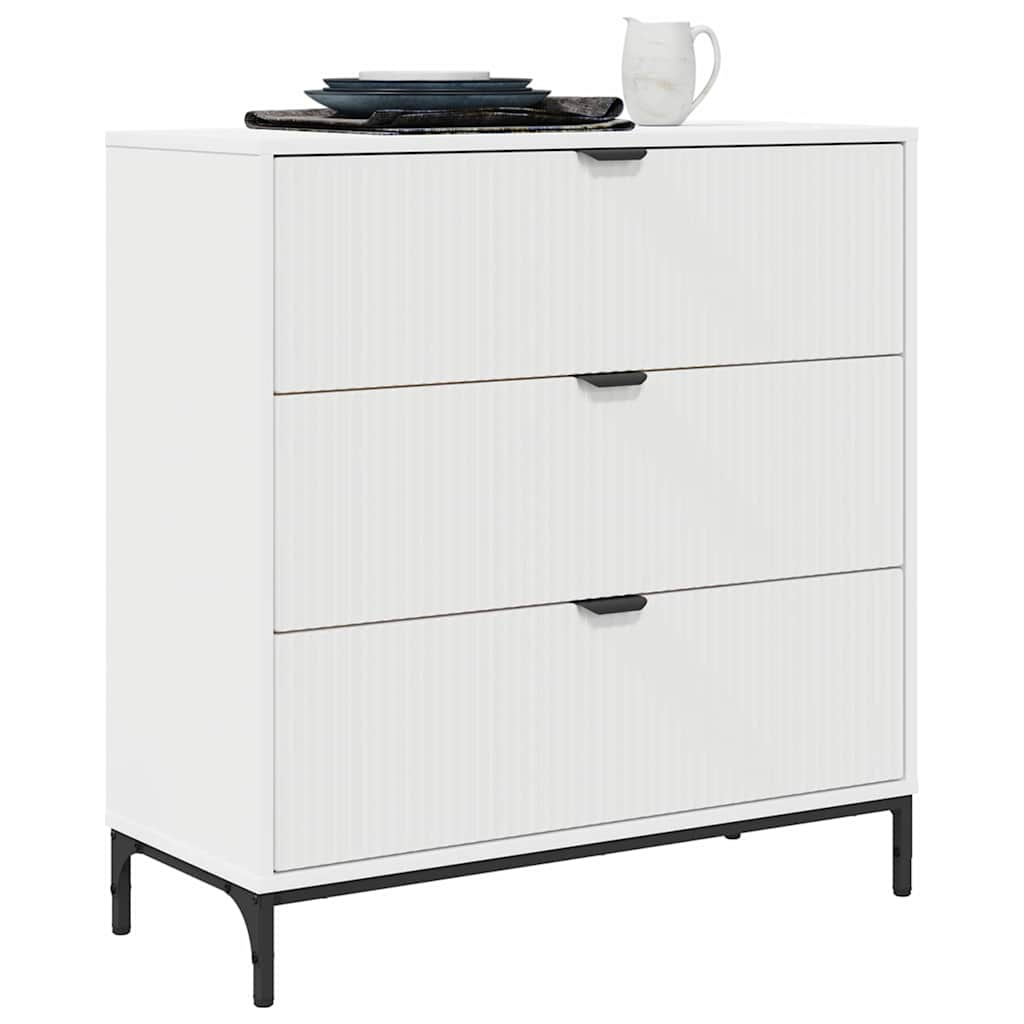 vidaXL Dressoir met lade Wit 79.5 x 33 x 82 cm Bewerkt hout