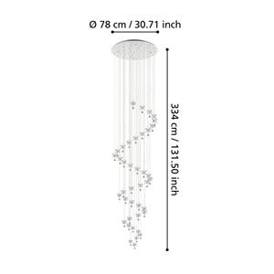EGLO Stars Of Light LED-H&auml;ngeleuchte Pianopoli chrom &Oslash; 78 cm
