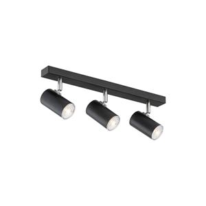 Argon Deckenstrahler Noah, schwarz/chrom, Stahl, dreiflammig