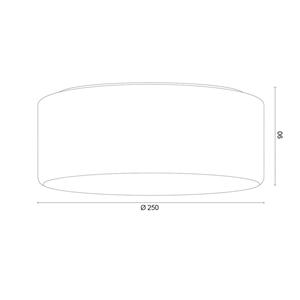 Argon Deckenleuchte Titania, rauchgrau/schwarz, Glas, &Oslash; 25 cm