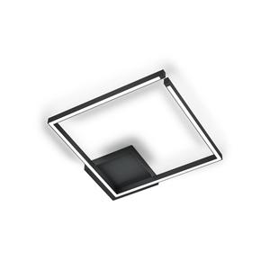 Knapstein LED-Deckenleuchte Yoko-Q500, schwarz, 50x50 cm, Aluminium