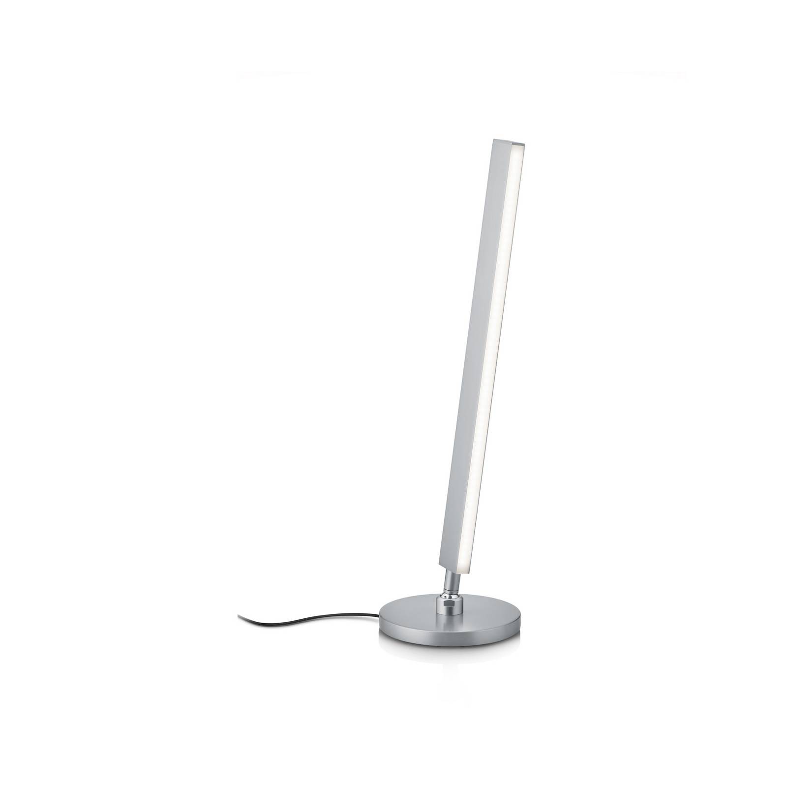 Knapstein Kosma LED tafellamp, mat nikkel, CCT, gebarenbediening