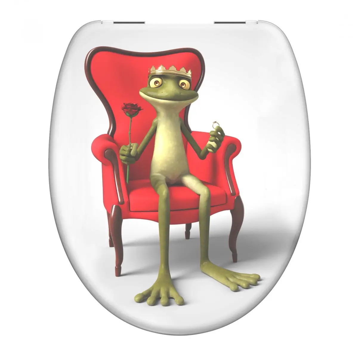 Schütte Duroplast WC-bril FROG KING met softclose – Duurzaam,