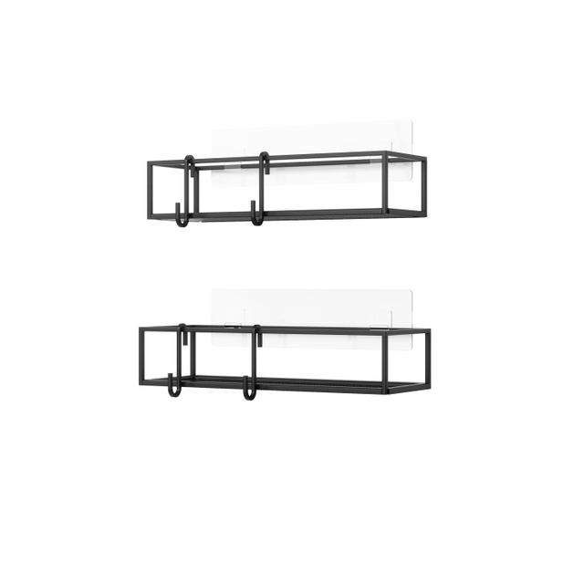 Umbra Cubiko douchekorf 32x12x10cm set van 2 ijzer zwart 1018615-040