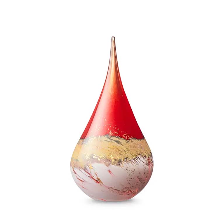 Urnwebshop Kristalglazen Mini Traan Urn Elan Red Sunset (0.06 liter)