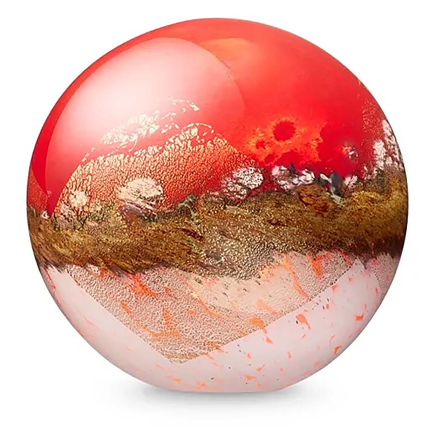 Urnwebshop Grote Kristalglazen Bol-Urn Elan Red Sunset (4 liter)
