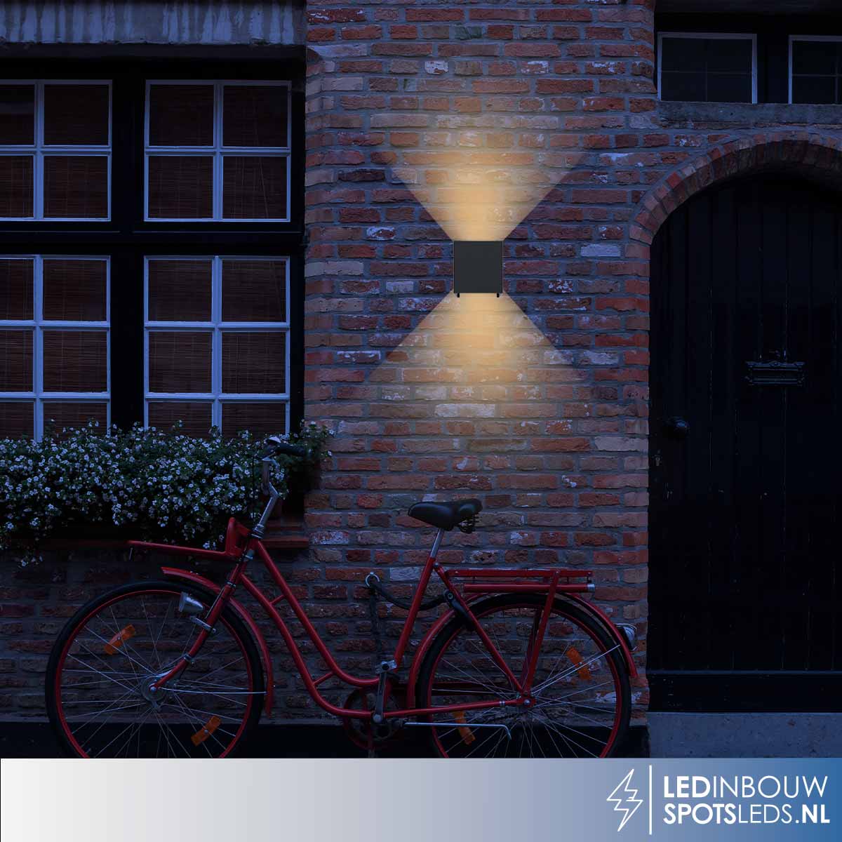 Led wandlamp - up&down - dimbaar - 6 watt - grijs - 2700k