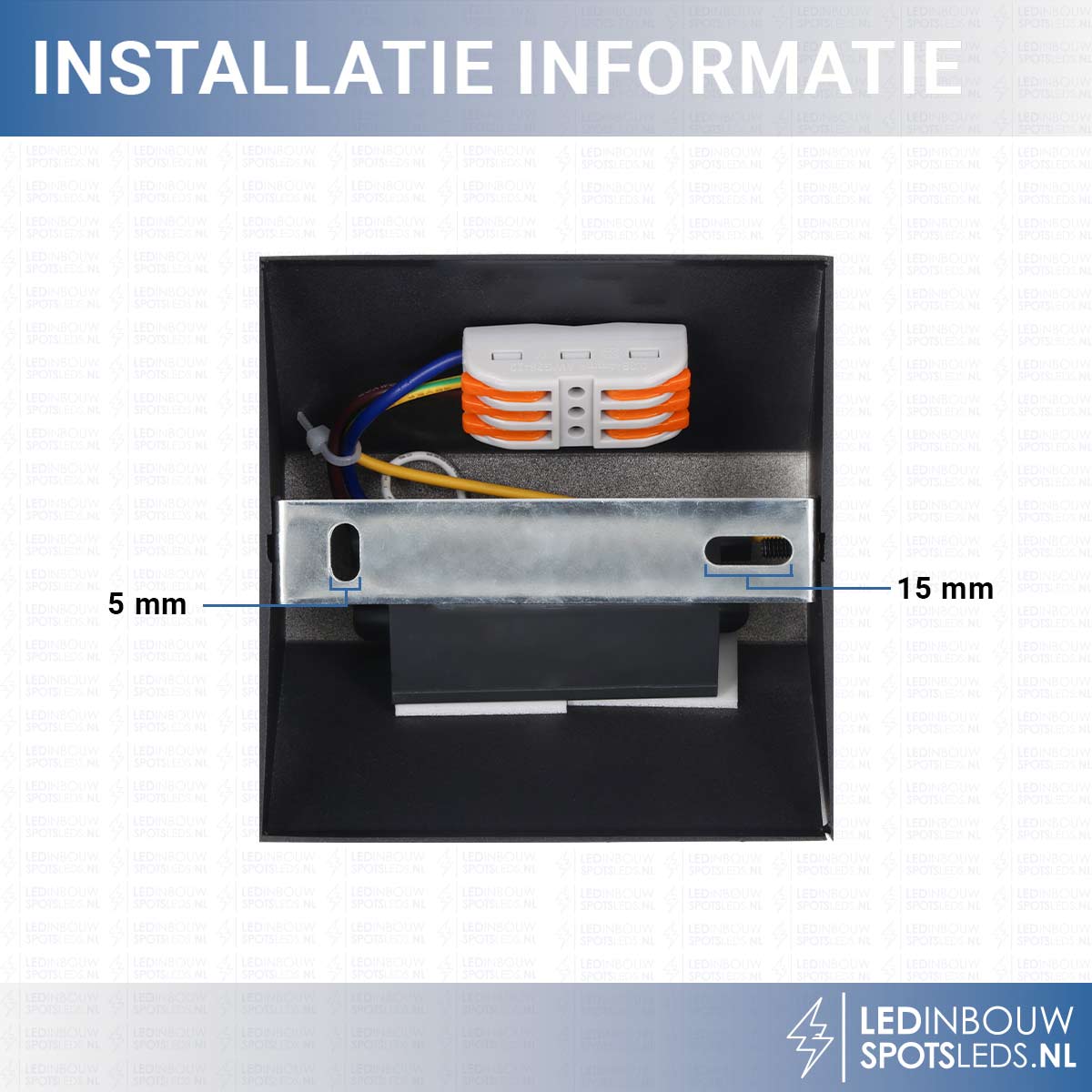 Led wandlamp - up&down - dimbaar - 5 watt 475 lumen zwart&goud - 3000k