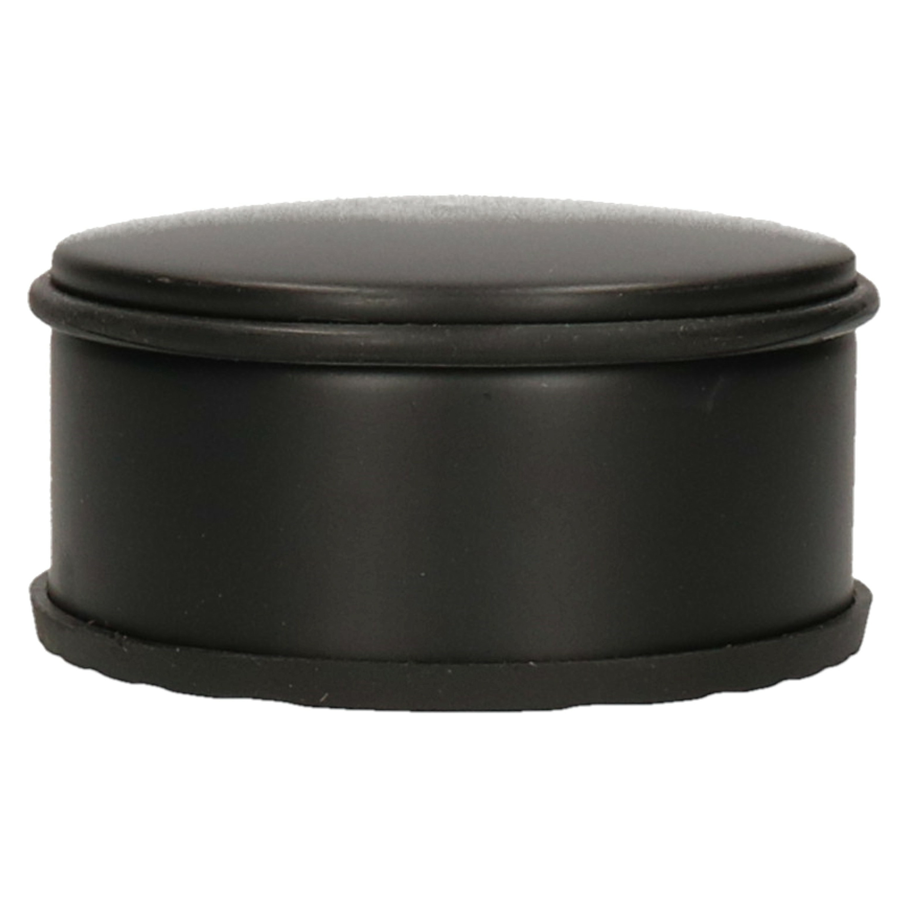 Benson Deurstopper/deurbuffer voor binnendeuren - 1x - mat zwart - rond - 1,2 kg - 12 x 6 cm - met rubberen -