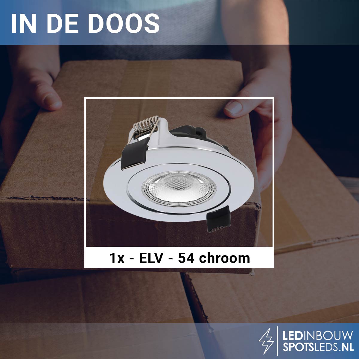 Design inbouwspot dimbaar - 230 volt 5 watt- 600 lumen- chroom-3000k-IP44
