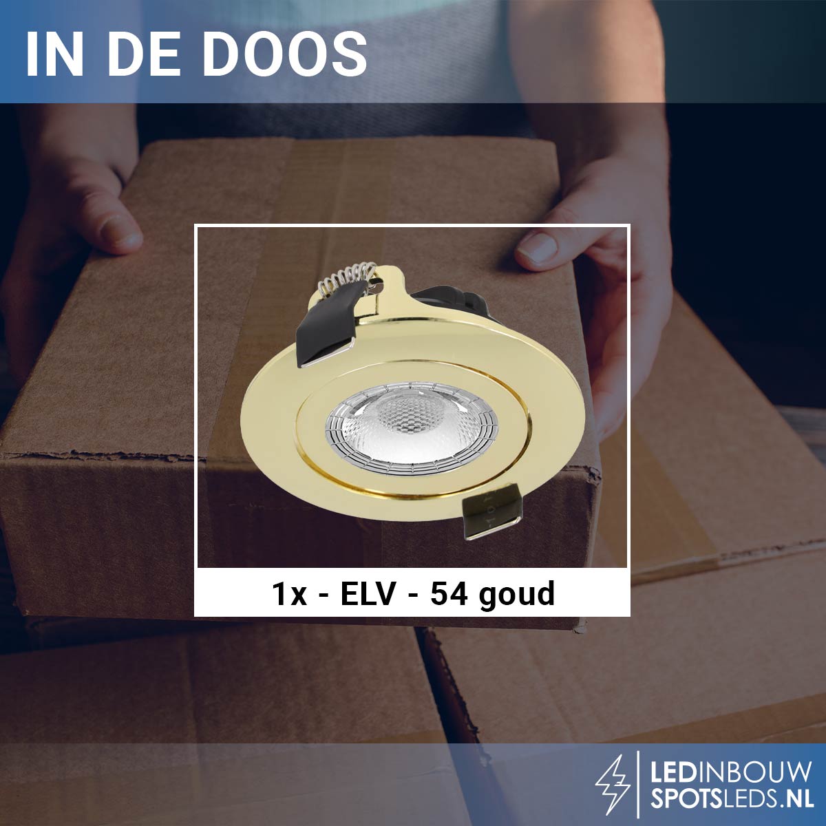 Design inbouwspot dimbaar - 230 volt 5 watt - 600 lumen- goud- 3000k- IP65