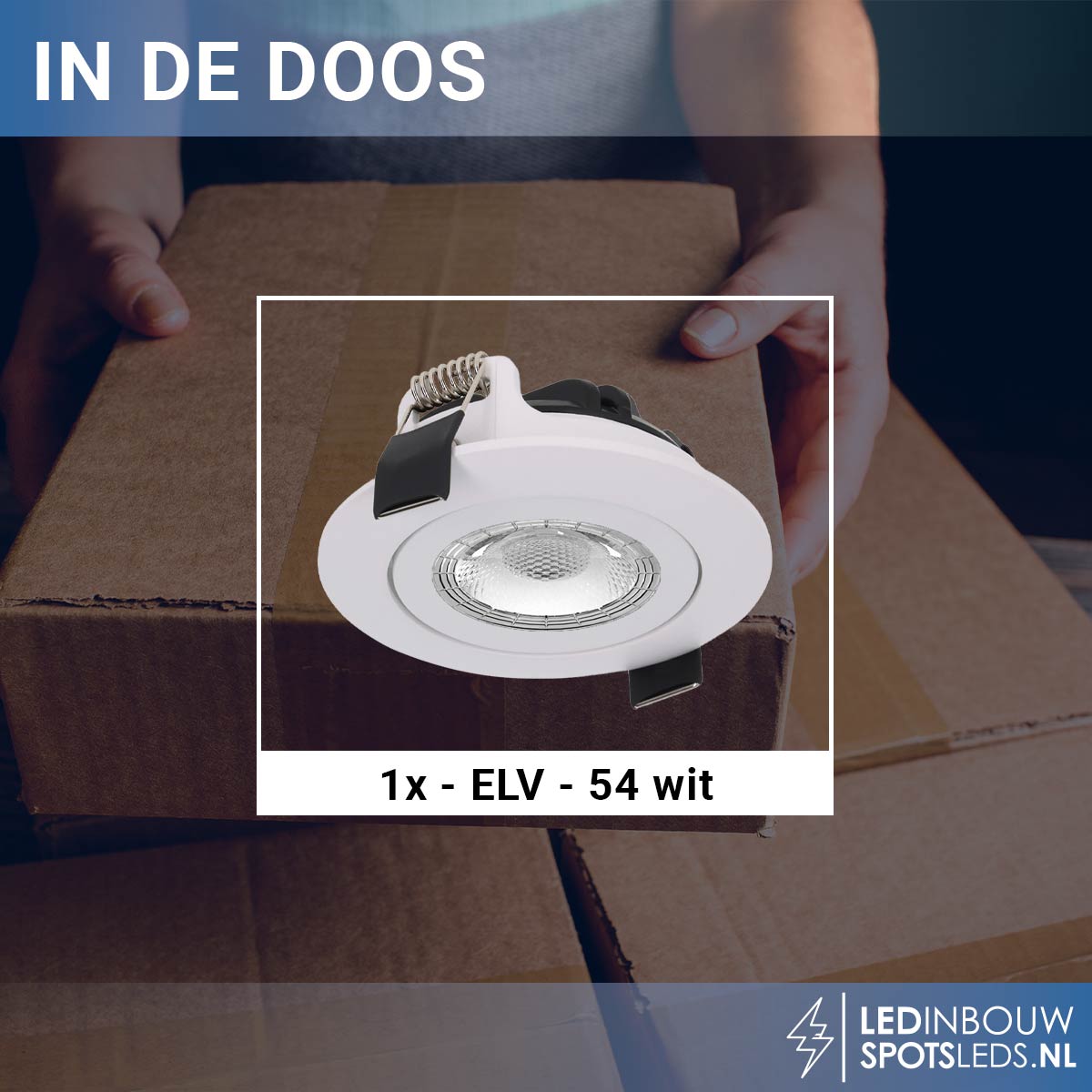 Design inbouwspot dimbaar - 230 volt 5 watt- 600 lumen- wit - 3000k - IP44