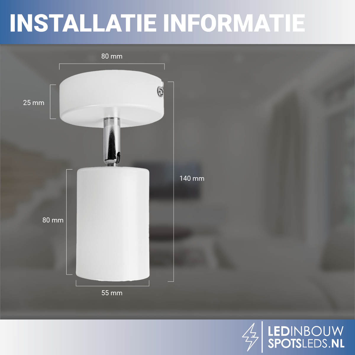 Kantelbare&draaibare plafondspot Philips - gu10 - wit - 2200-2700k