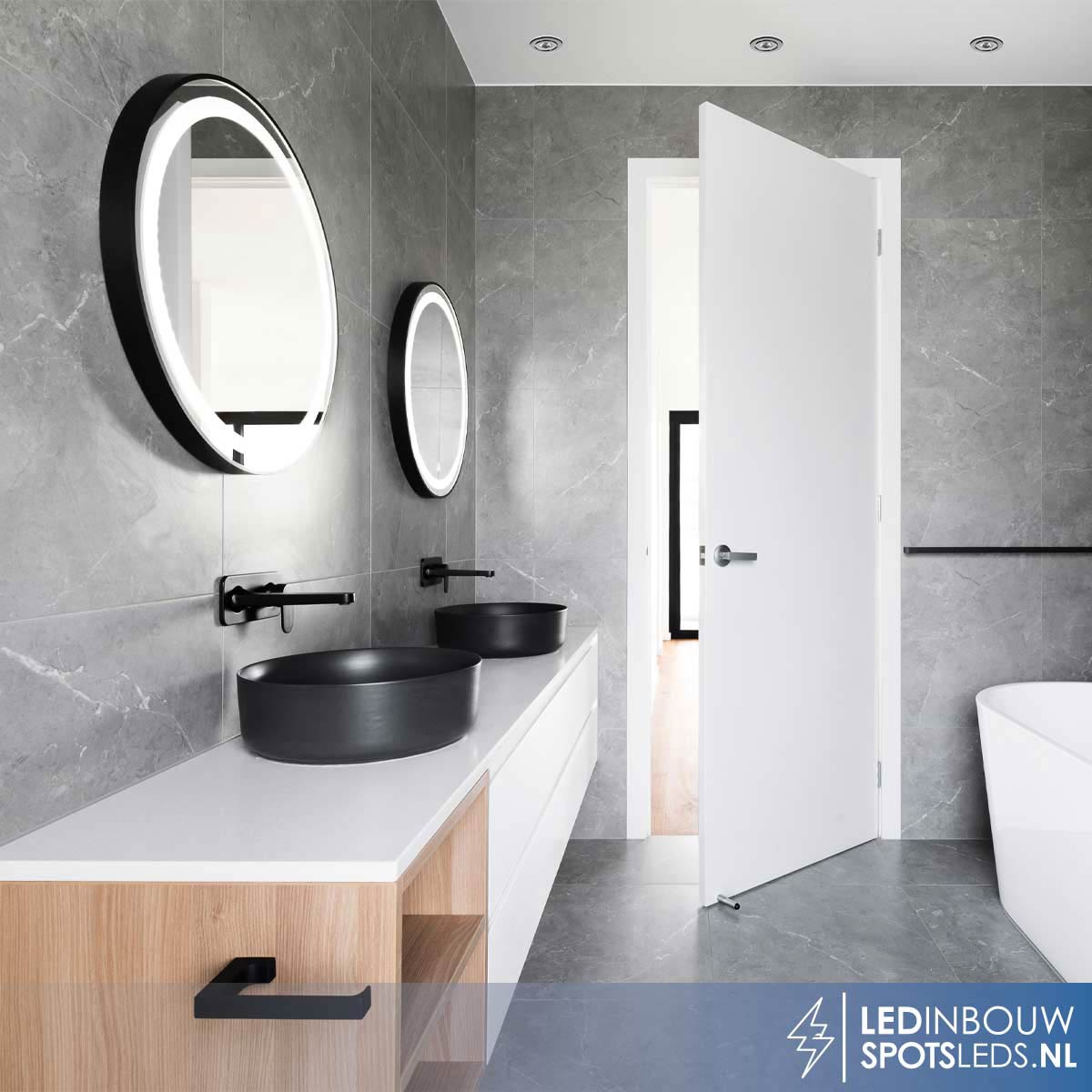 Led inbouwspotje dimbaar - 230 volt - 3 watt - 350 lumen - chroom - 3000k