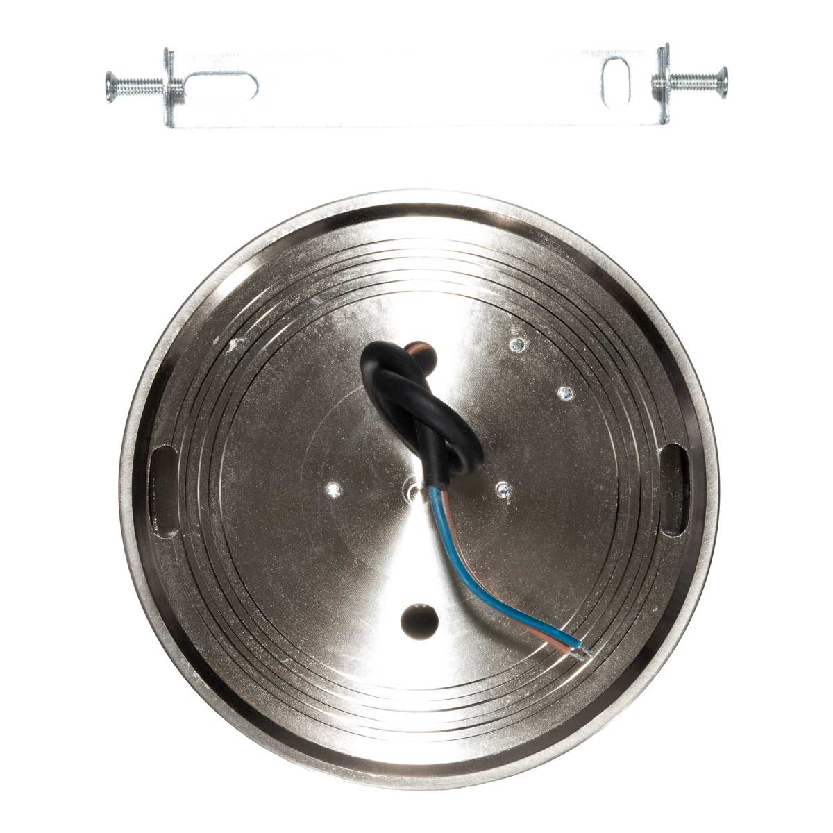Opbouw plafondspot dimbaar 230 volt 7 watt - 1130 lumen - nikkel - 2700k - xl