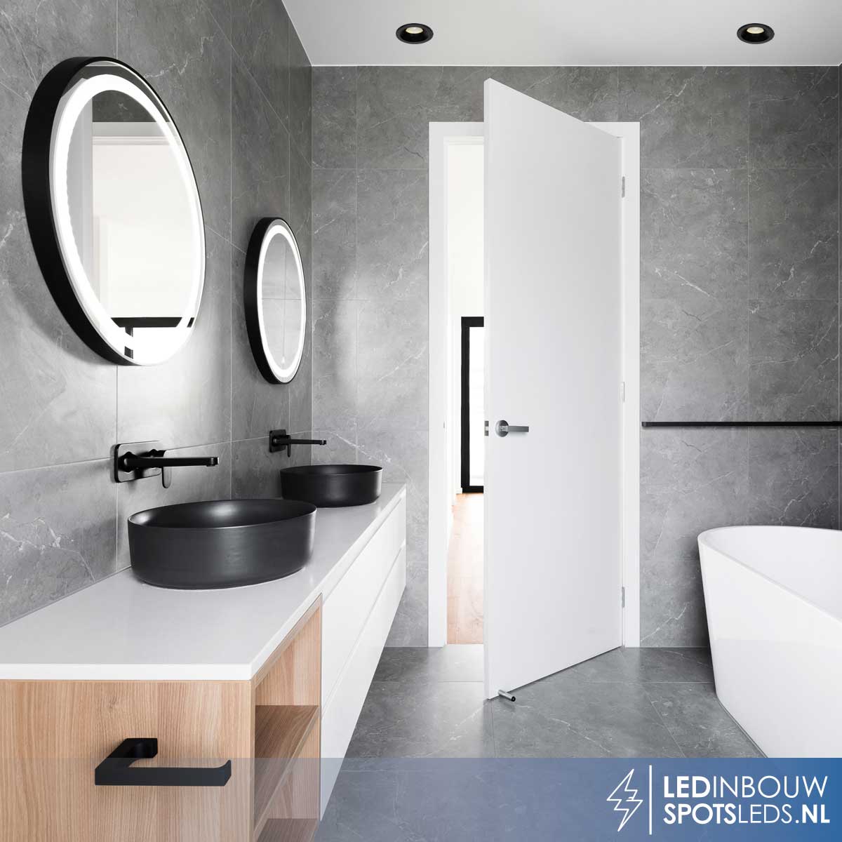Inbouw spot Lais - met gu10 Philips Hue white&ambiance - zwart