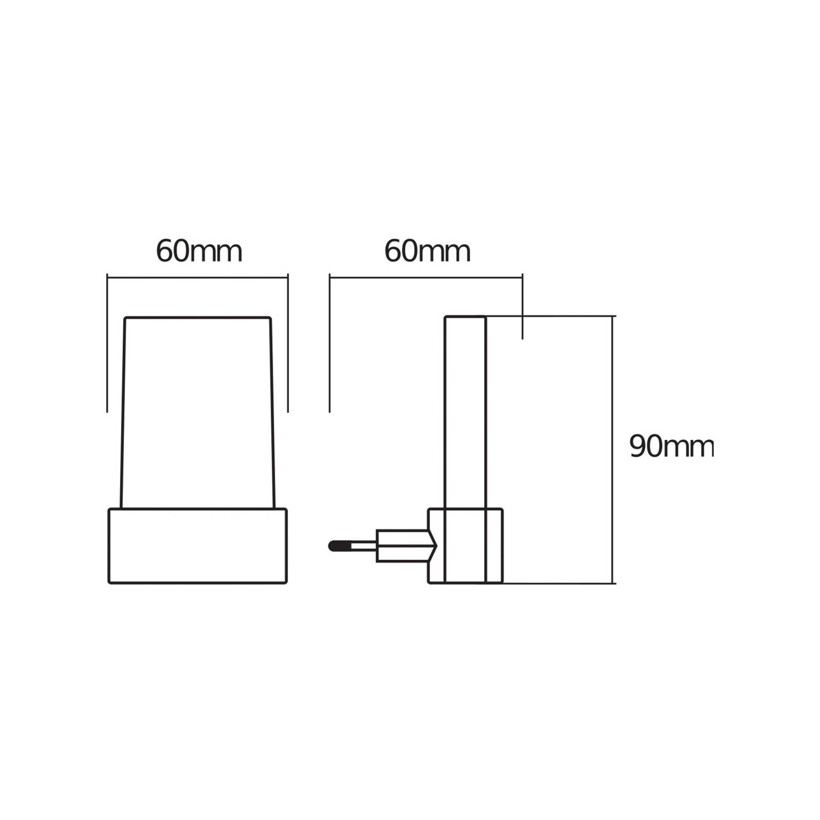 Osram LED-stopcontactnachtlampje LUNETTA SHINE, RGBW, wit