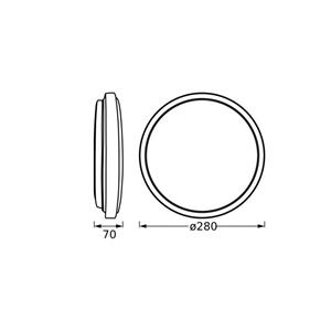 OSRAM LED-Deckenlampe ORBIS LONDON, schwarz, &Oslash; 28 cm, Metall