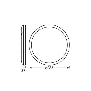OSRAM LED-Deckenlampe ORBIS ULTRA SLIM, wei&szlig;, &Oslash; 24 cm, dim
